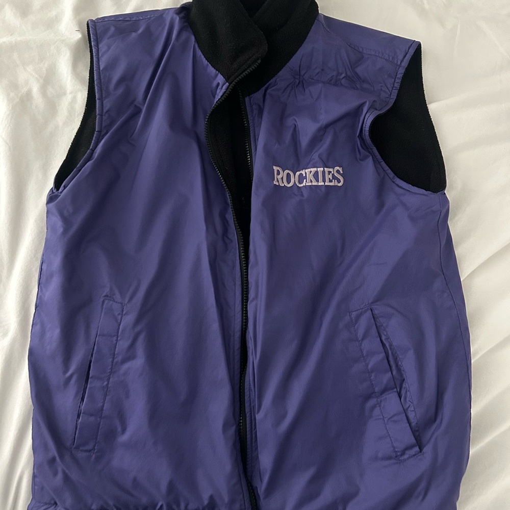 Purple and Black Rockies Vest